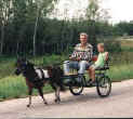JASON & GRANDPA HAVING A CART RIDE